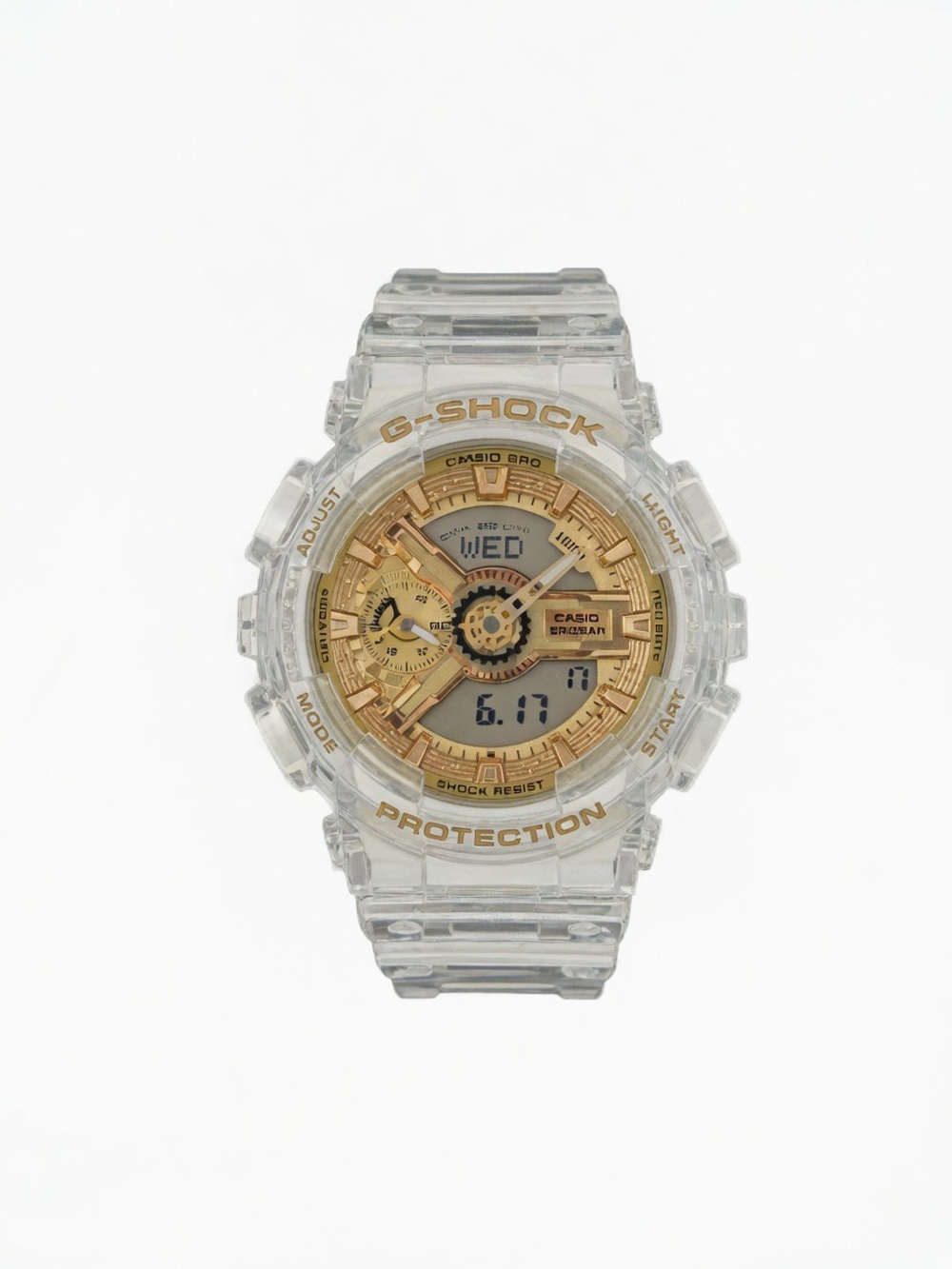 Casio Clear Resin G-Shock with Gold Dial